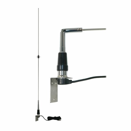 TRAM 100-Watt Pretuned 144-MHz to 174-MHz VHF Lift-and Lay-Over 30-MHz-Bandwidth Whip Antenna 10275